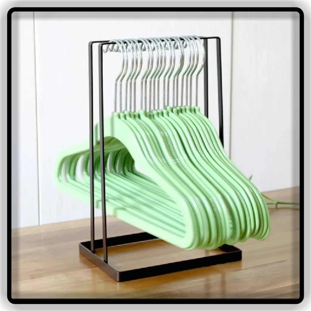 Iron Hanger Stand – Metal Clothes Hanger Organizer & Display Rack