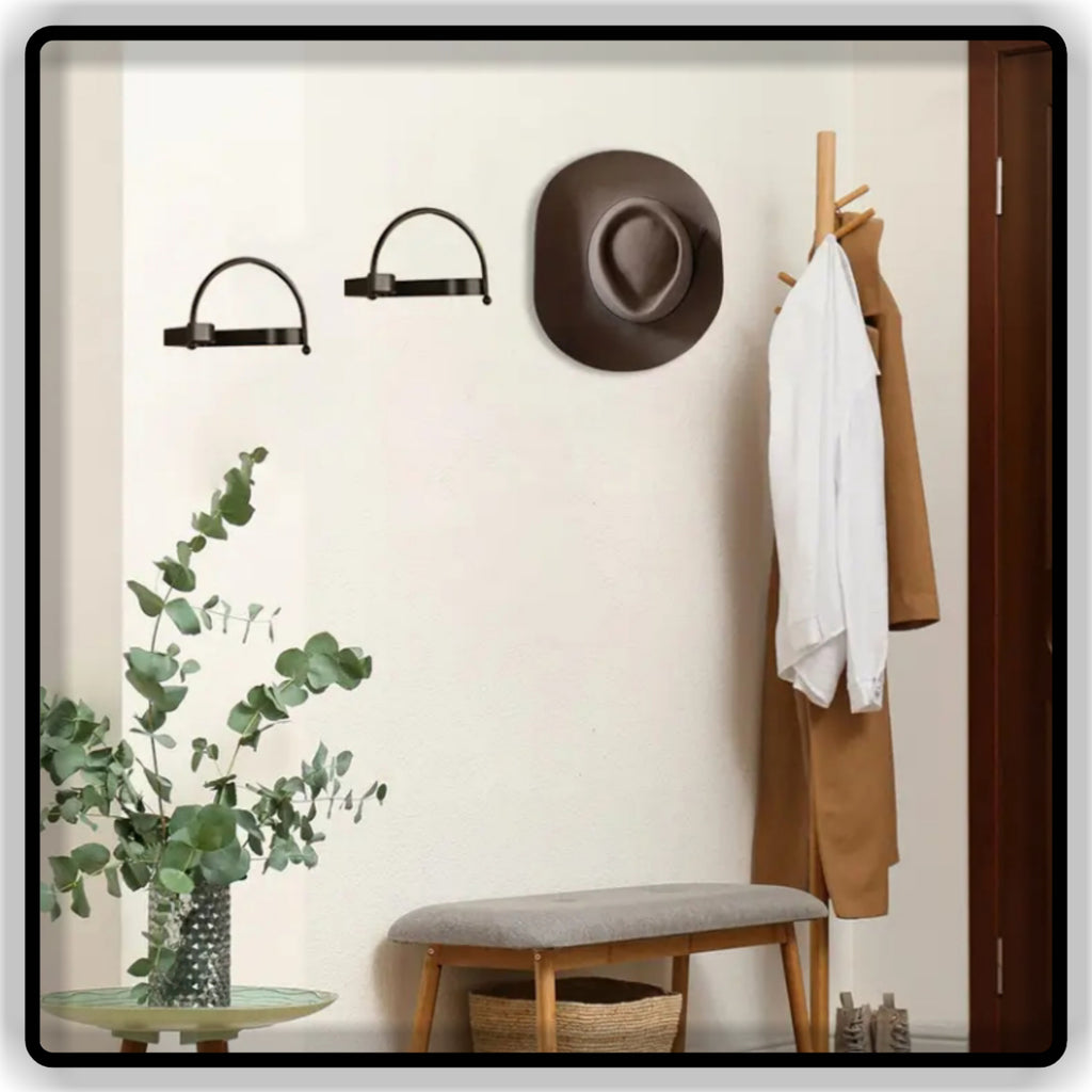 Helmet Hat & Clothes Wall Hooks | Heavy Duty Metal Wall Mounted Hanger Hooks