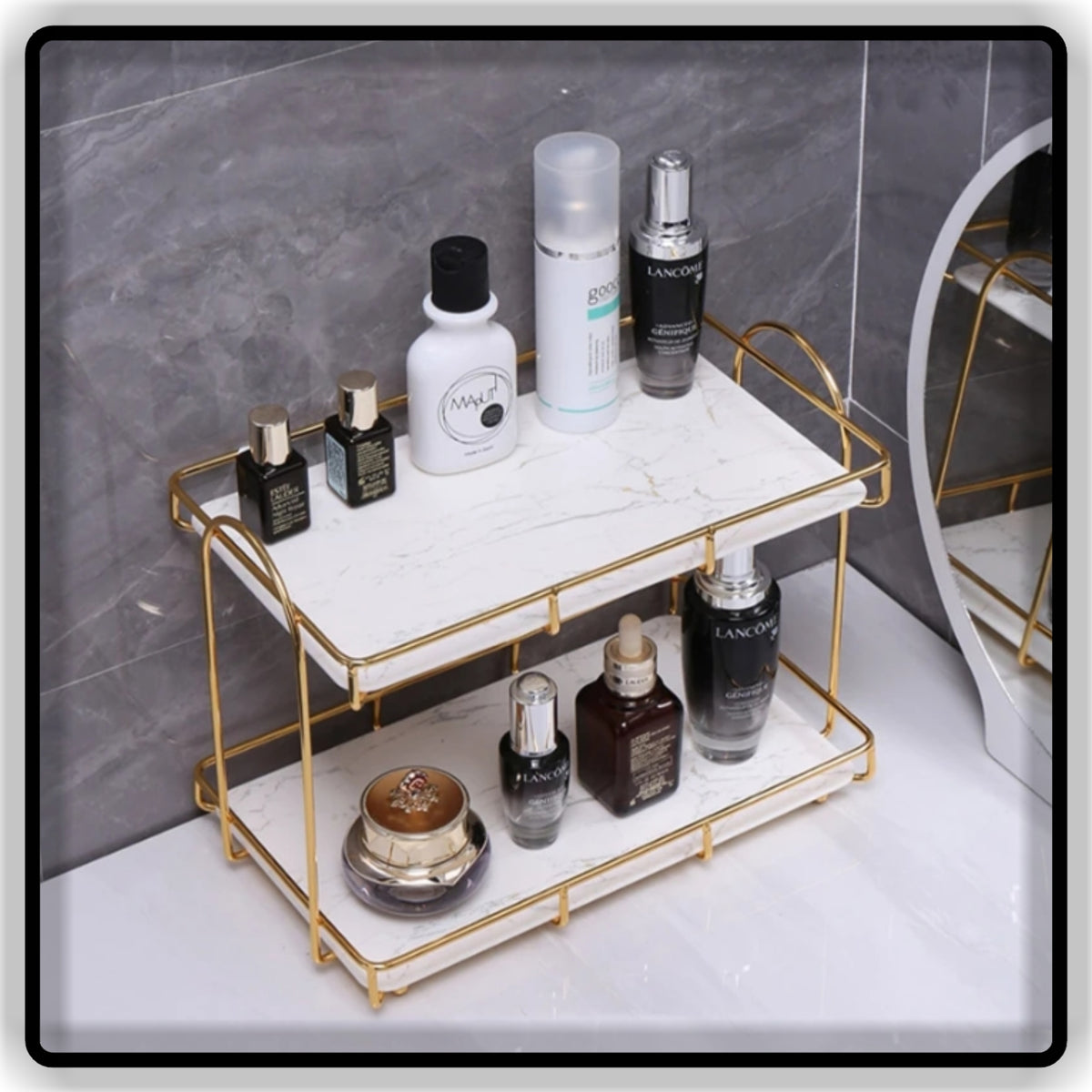 Luxury Rectangular Makeup Organizer & Perfume Tray