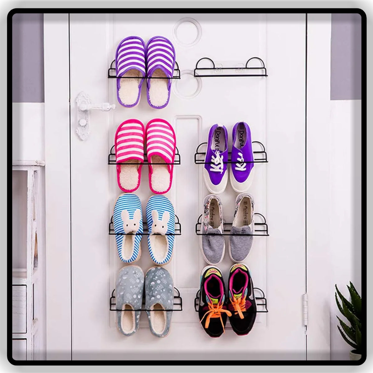 Wall Mounted Iron Shoe Rack