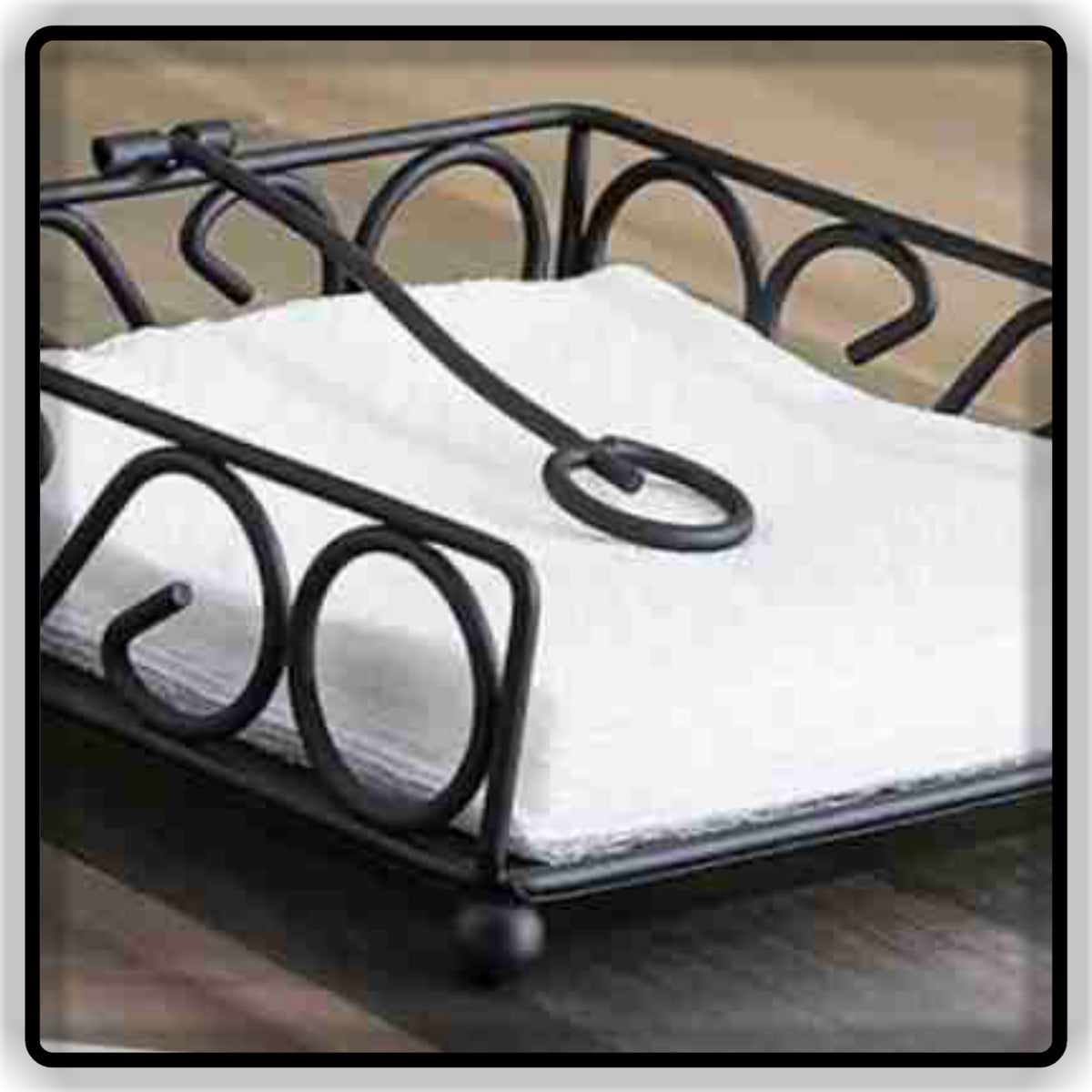 Decorative Metal Tissue Holder Stand – Elegant Black & Gold Design for Home & Office