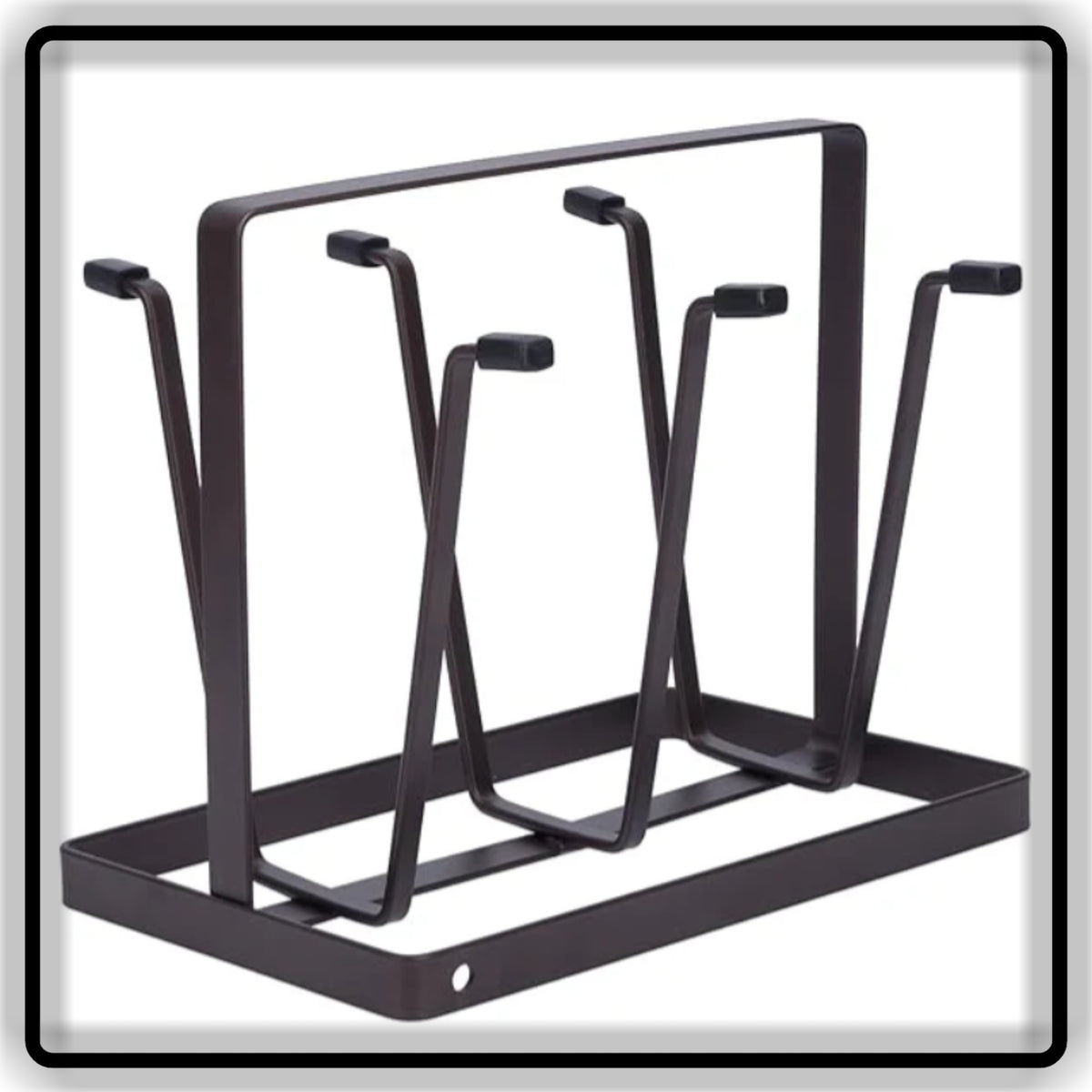 Black Metal Cup & Glass Holder Stand