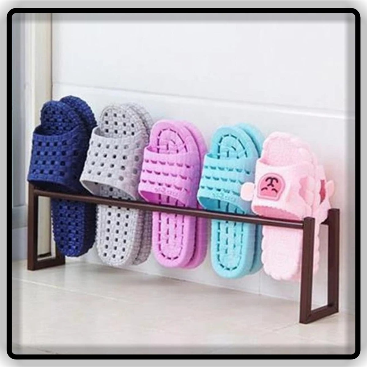 Space-Saving Metal Shoe Stand