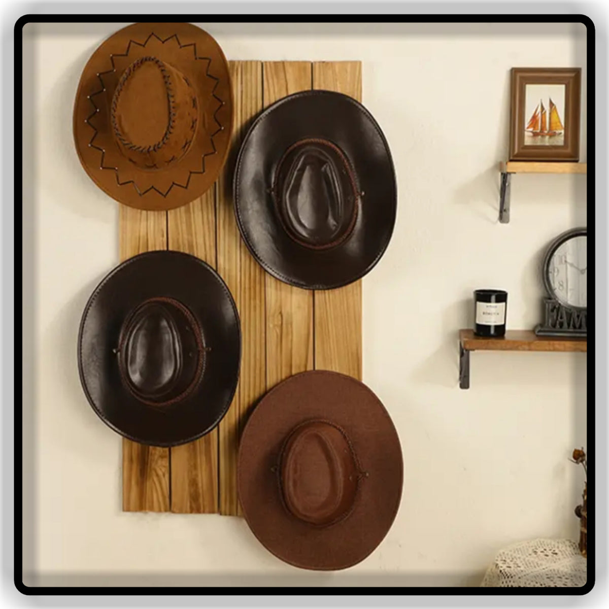 Helmet Hat & Clothes Wall Hooks | Heavy Duty Metal Wall Mounted Hanger Hooks