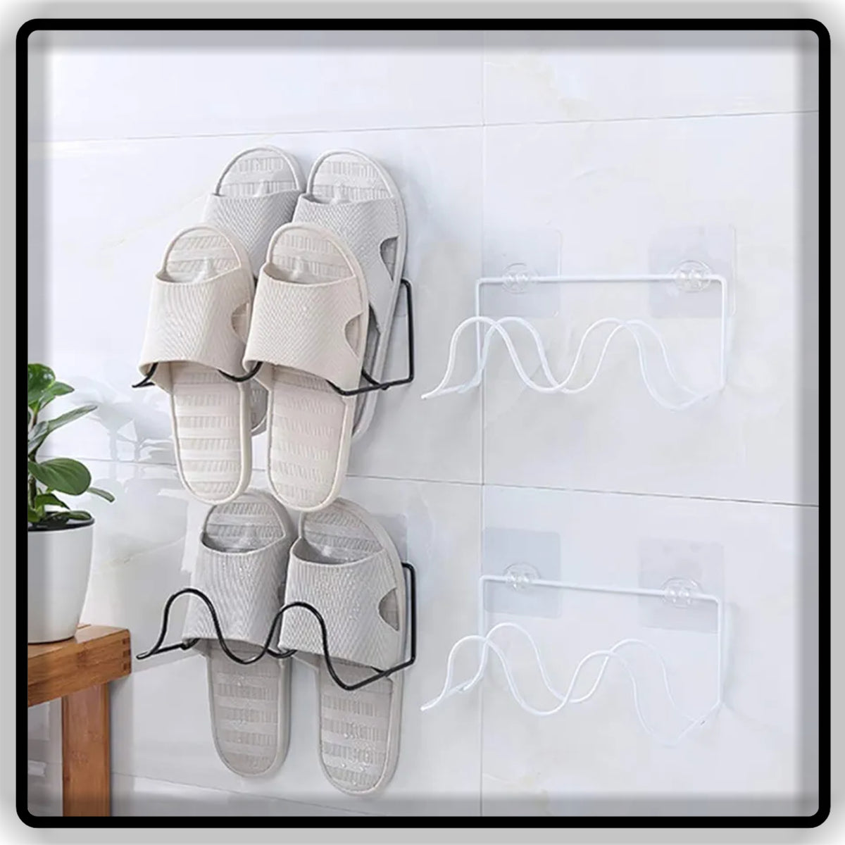 Space Saving Slipper & Shoe Organizer for Door