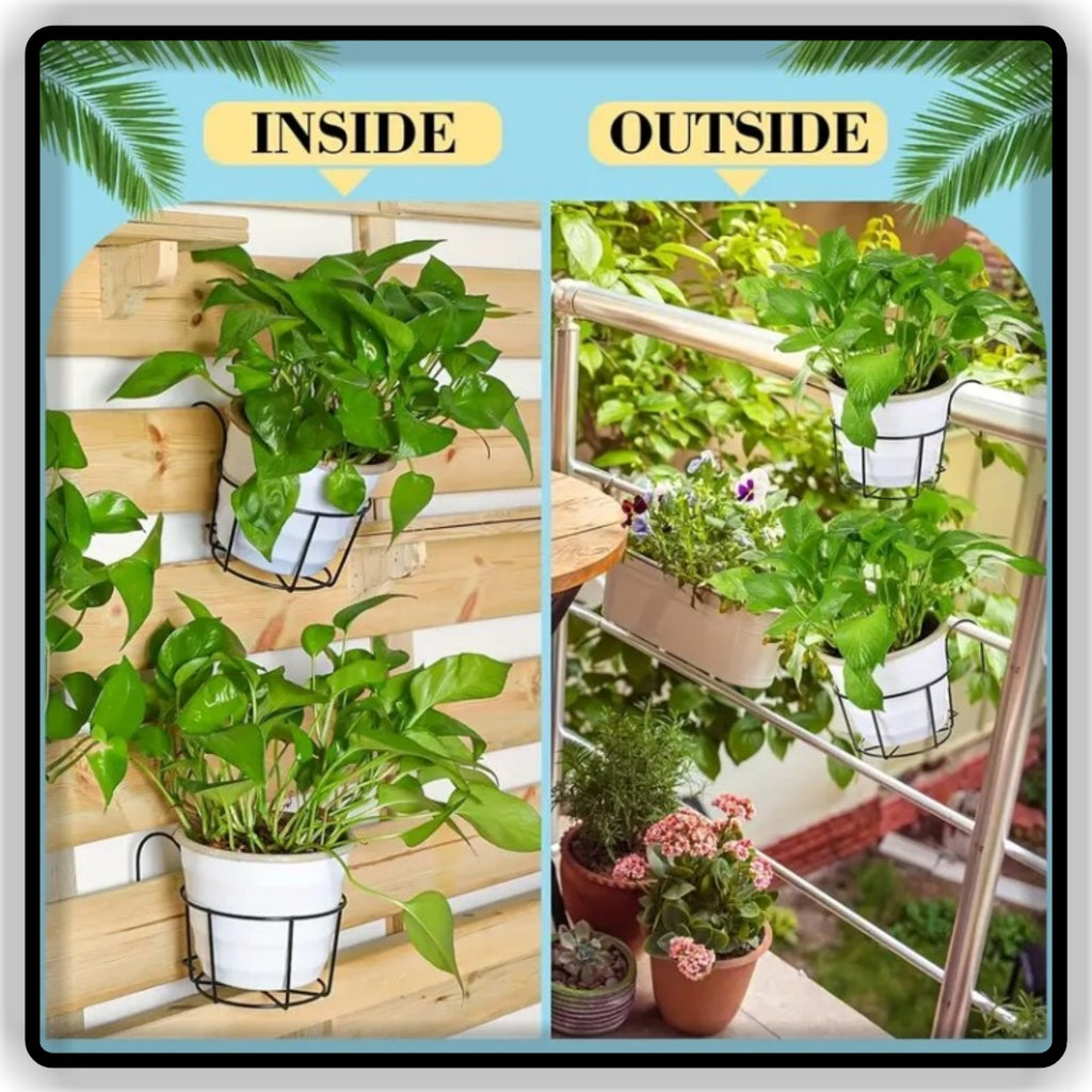 Balcony & Fence Planter Stand Black