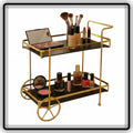 Luxury 2-Tier Makeup Organizer Cart & Perfume Vanity Stand - Rolling Trolley Rack