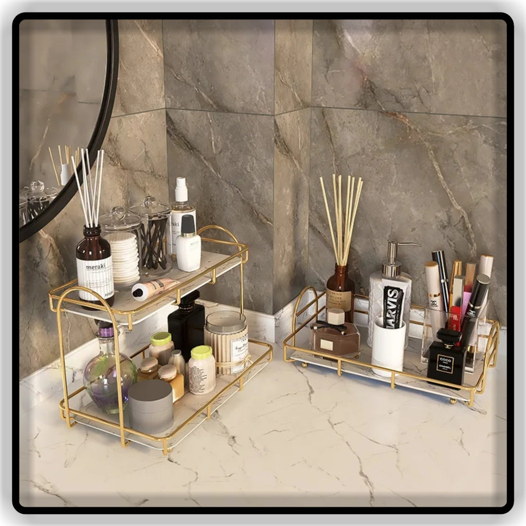 Luxury Rectangular Makeup Organizer & Perfume Tray