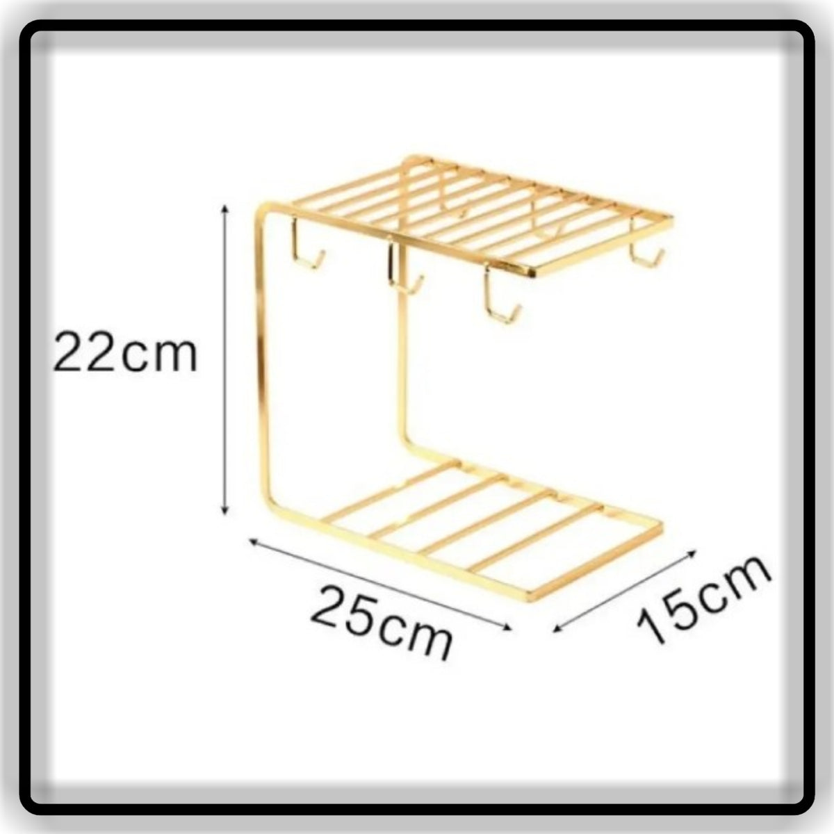 Iron Coffee Mug Holder Stand with Cup Hooks l