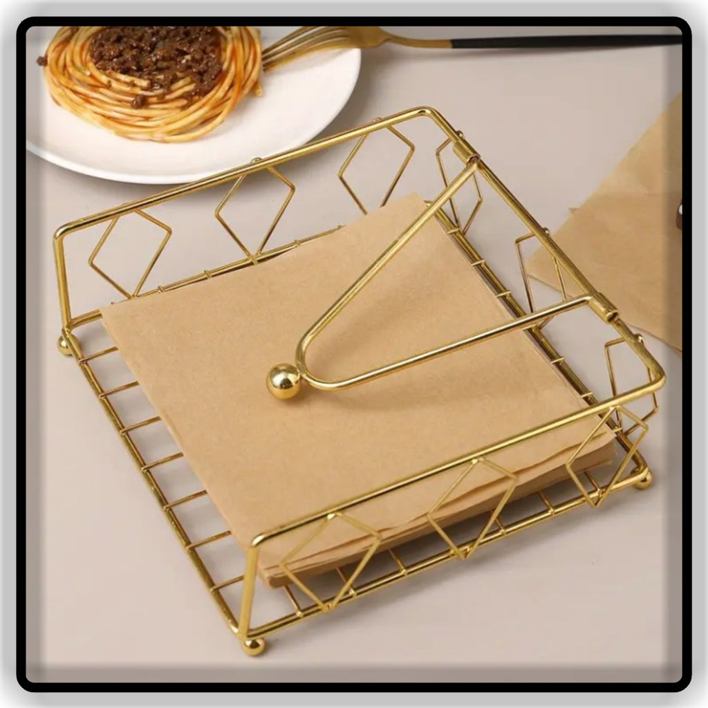 Premium Gold Tissue Paper Holder Stand