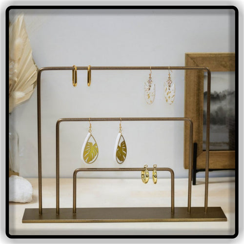 Black & Gold Earring Display Stand