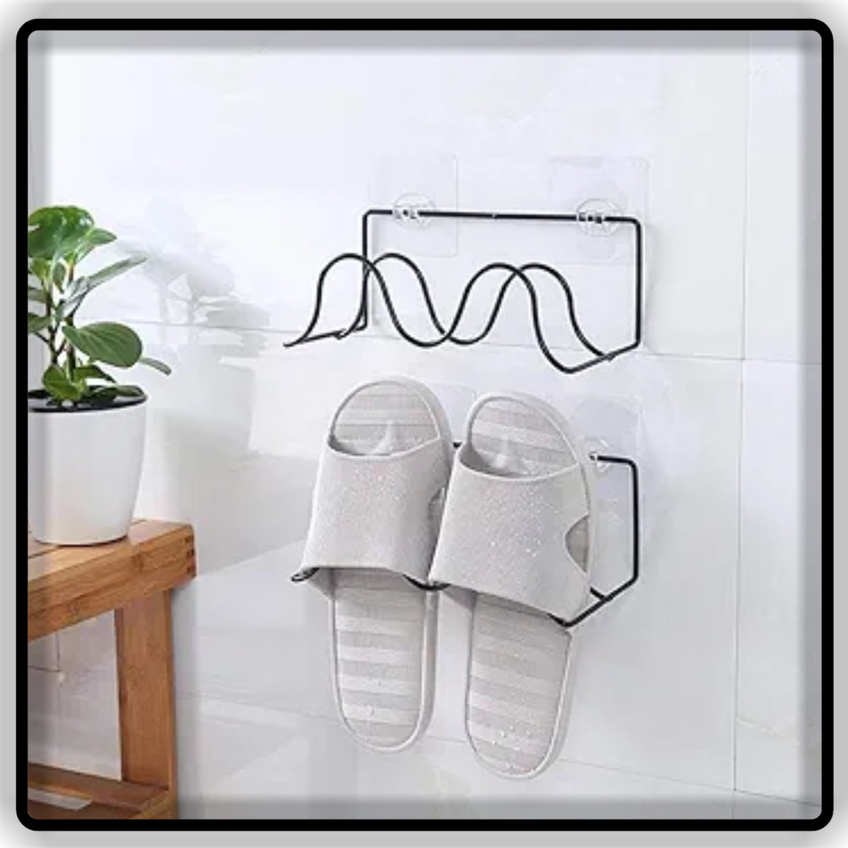 Space Saving Slipper & Shoe Organizer for Door