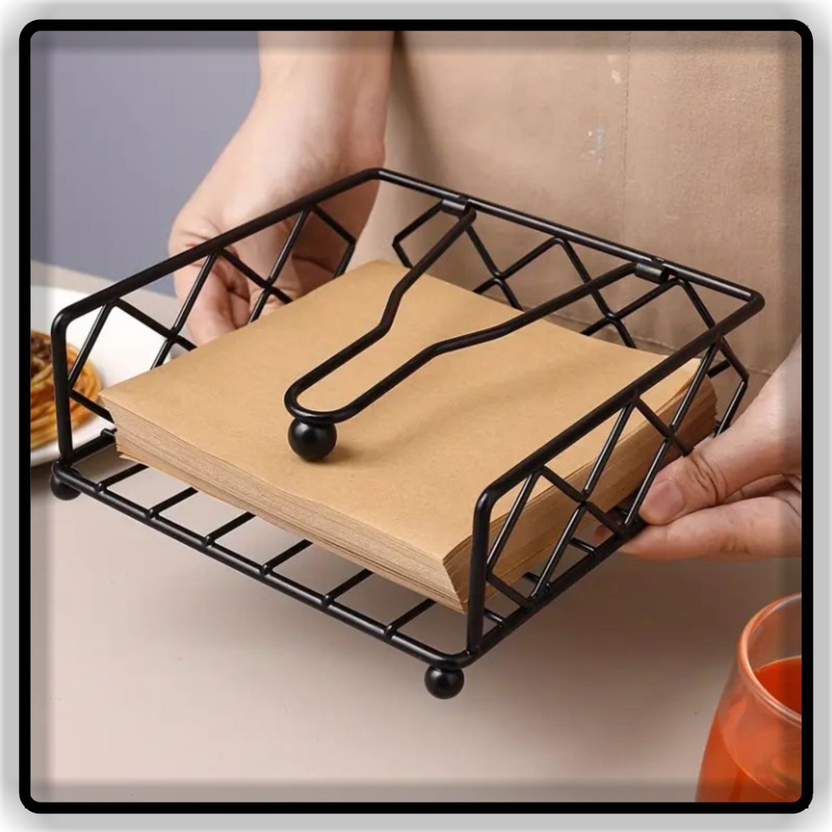 Tabletop Tissue Organizer (Black)