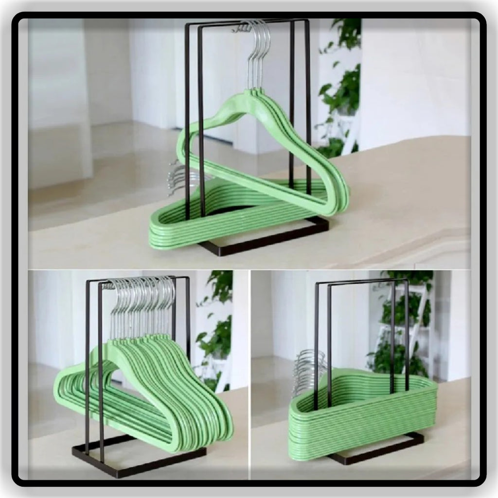 Iron Hanger Stand – Metal Clothes Hanger Organizer & Display Rack