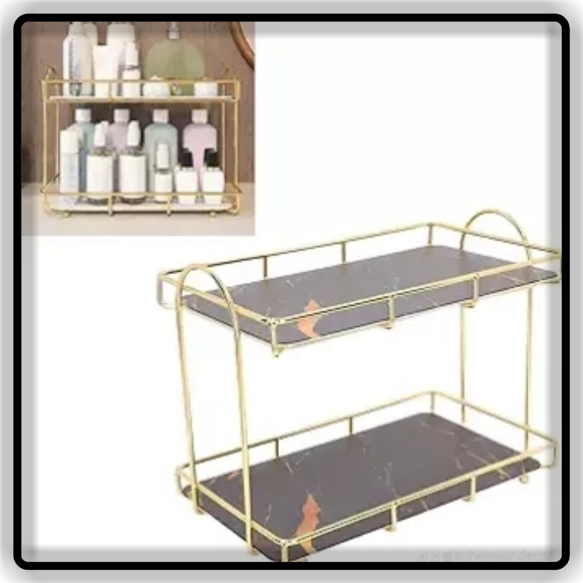 Luxury Rectangular Makeup Organizer & Perfume Tray