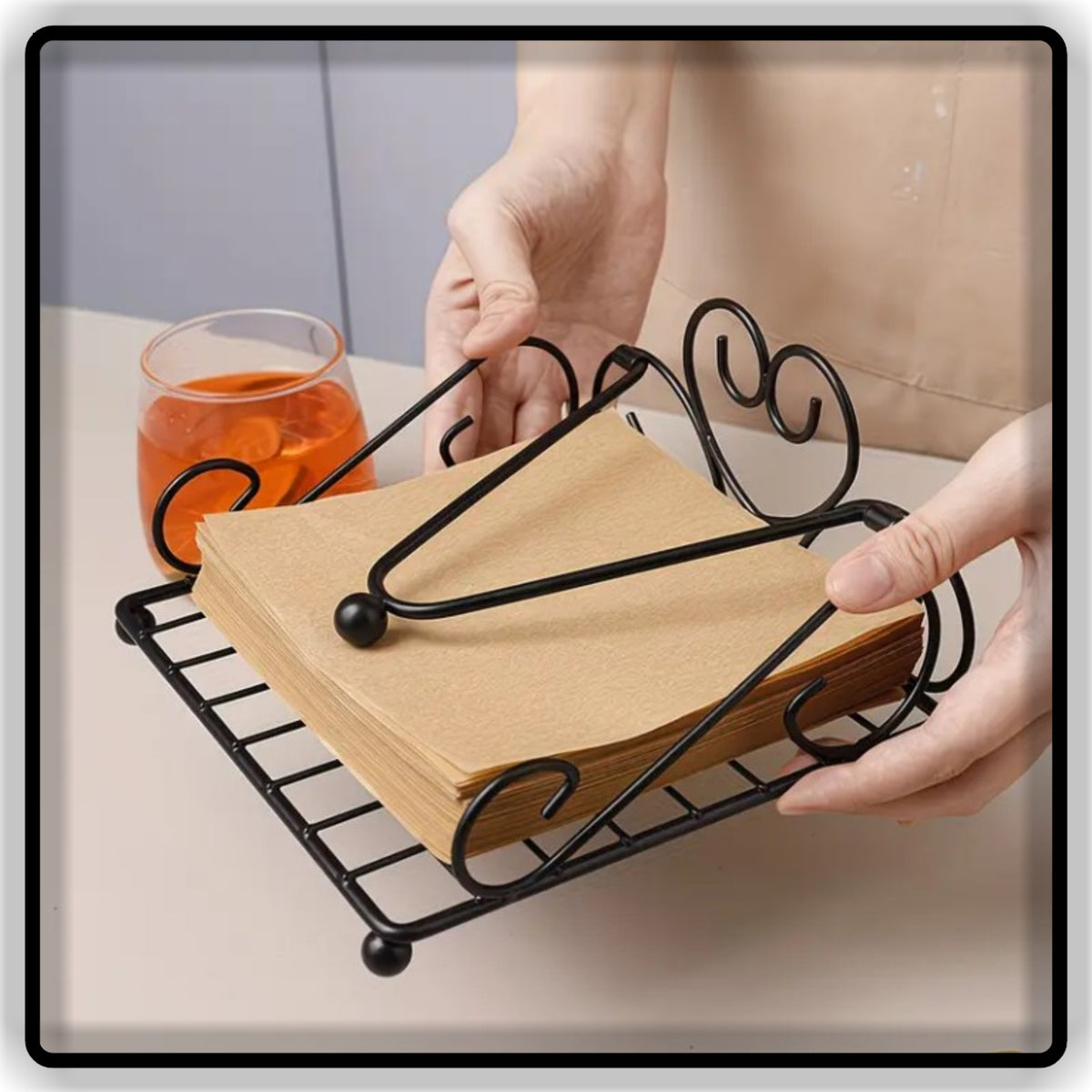 New Design Napkin Holder Black