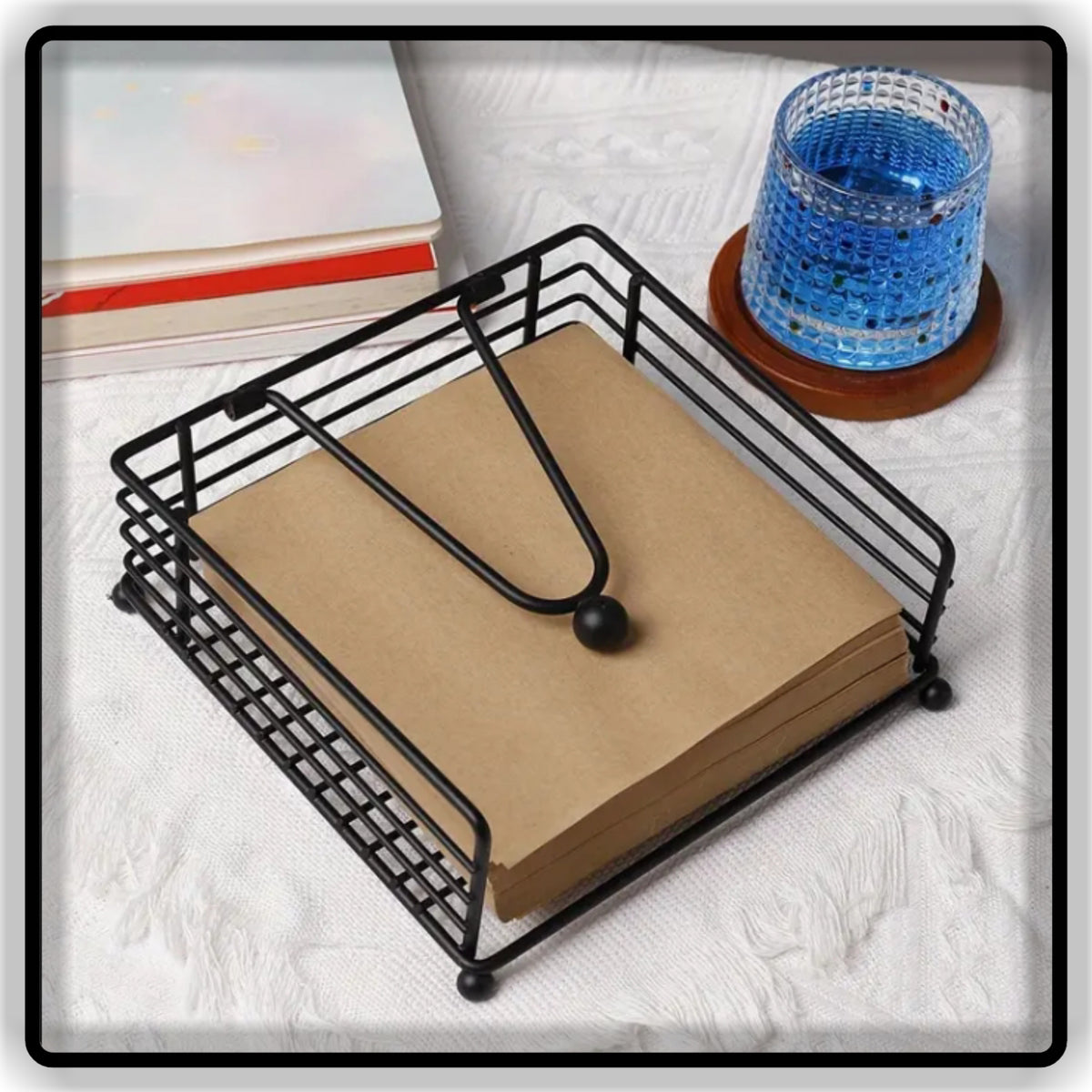 Metal Table Tissue Holder & Napkin Stand for Home, Dining Table & Office