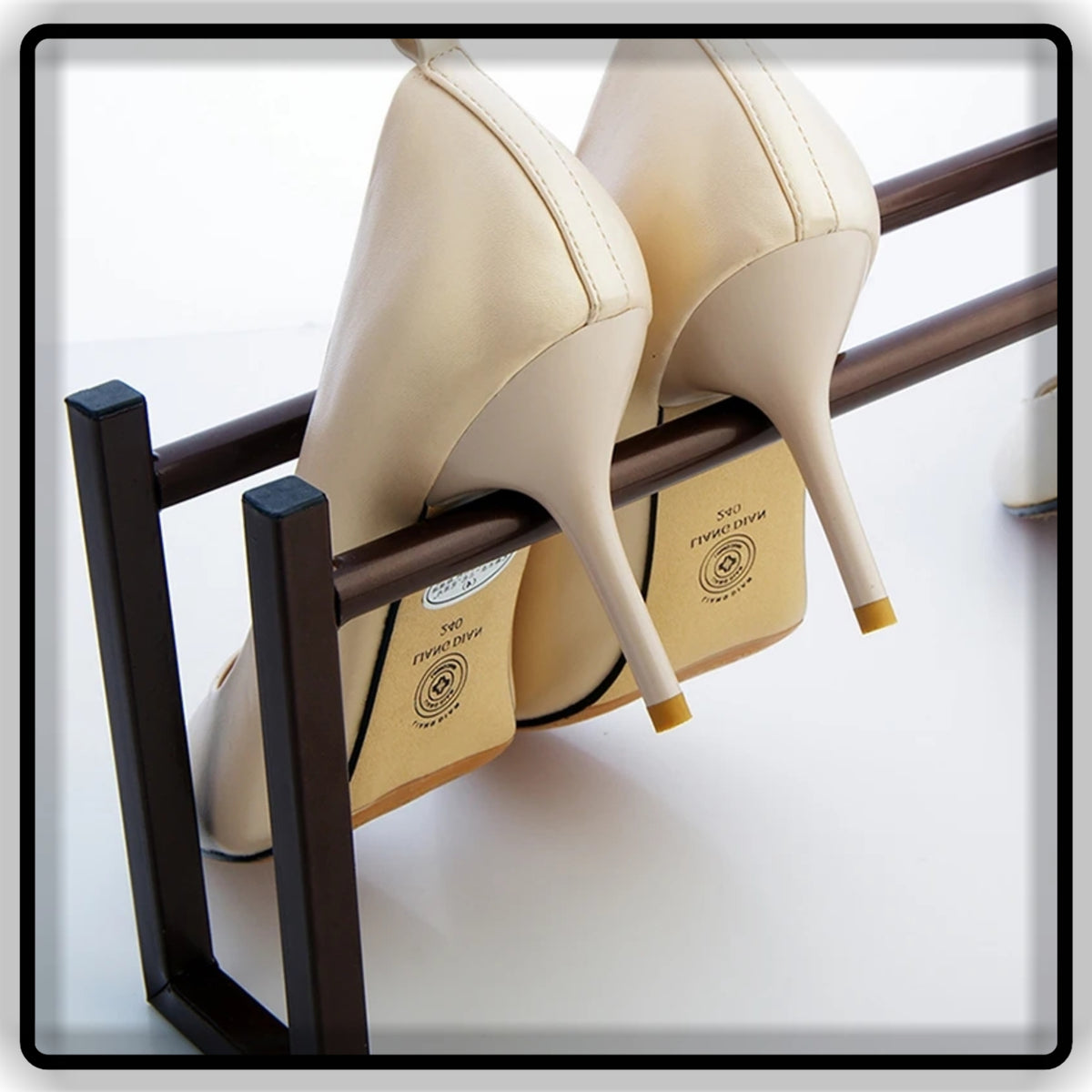 Space-Saving Metal Shoe Stand