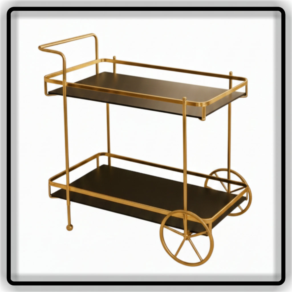 Luxury 2-Tier Makeup Organizer Cart & Perfume Vanity Stand - Rolling Trolley Rack
