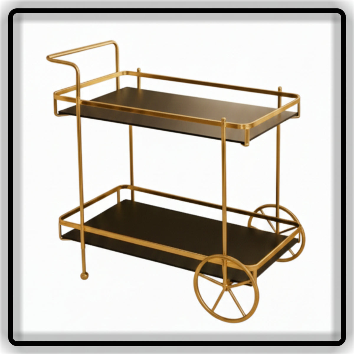 Luxury 2-Tier Makeup Organizer Cart & Perfume Vanity Stand - Rolling Trolley Rack