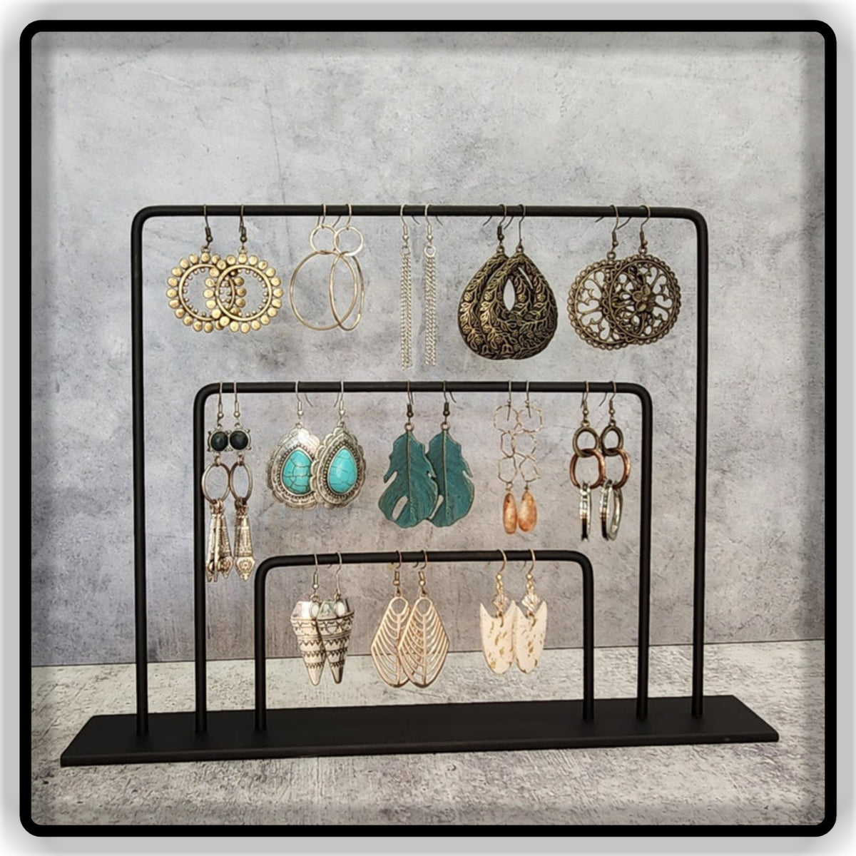 Black & Gold Earring Display Stand
