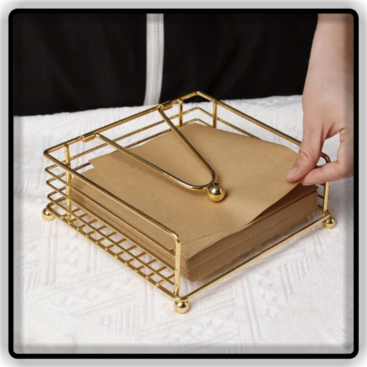 Metal Table Tissue Holder & Napkin Stand for Home, Dining Table & Office