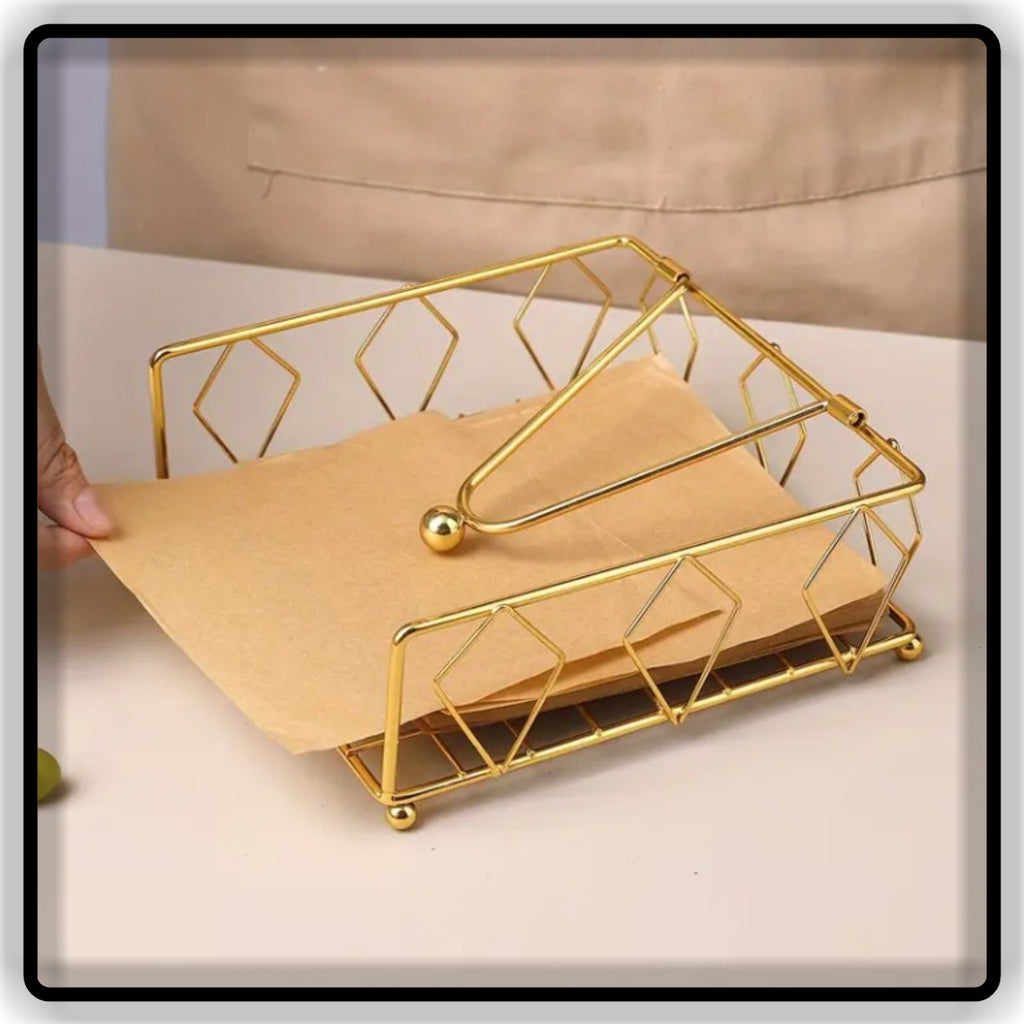 Premium Gold Tissue Paper Holder Stand
