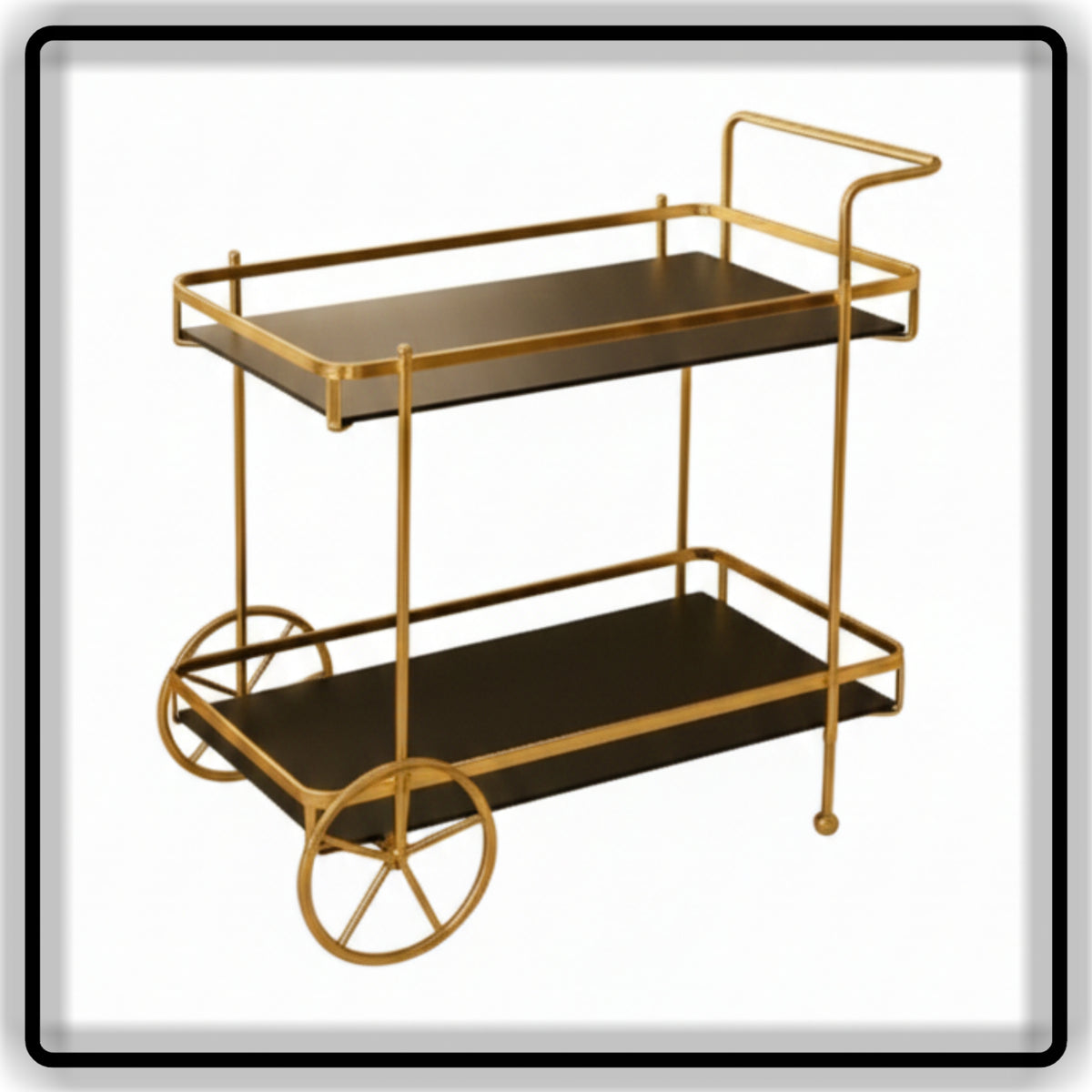 Luxury 2-Tier Makeup Organizer Cart & Perfume Vanity Stand - Rolling Trolley Rack