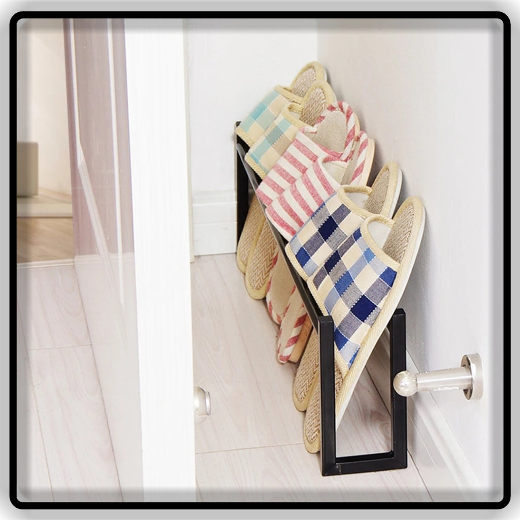 Space-Saving Metal Shoe Stand