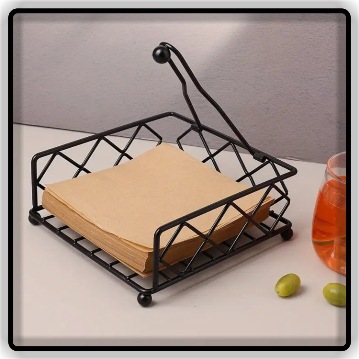 Tabletop Tissue Organizer (Black)