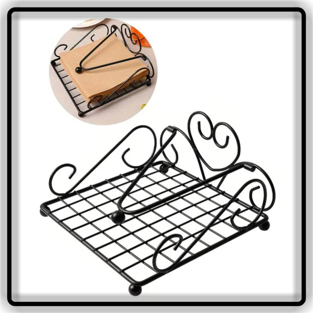 New Design Napkin Holder Black