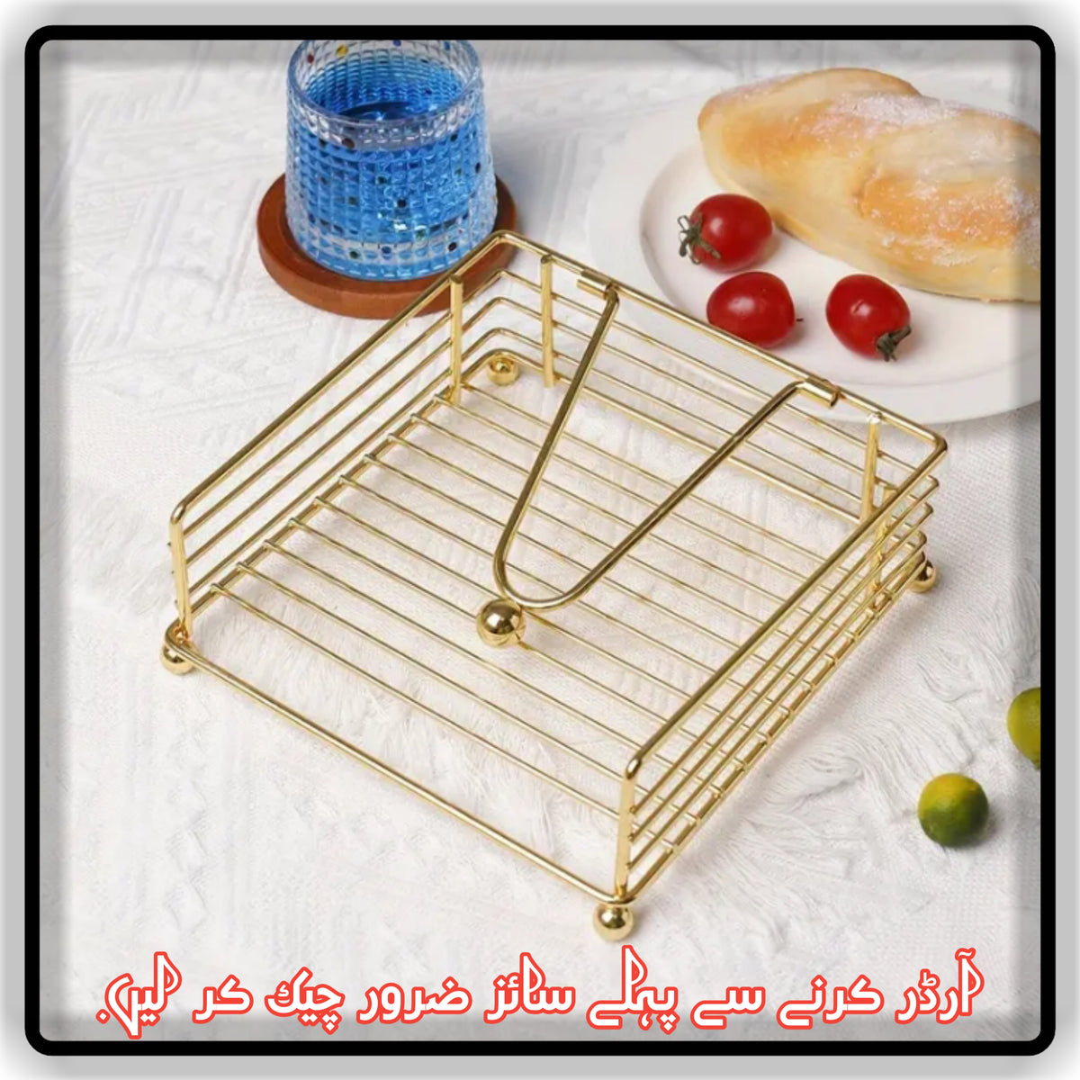 Metal Table Tissue Holder & Napkin Stand for Home, Dining Table & Office